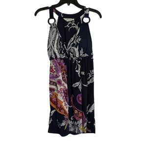 Studio West Apparel Paisley Blue Bathing Suit Top Coverup Size Large